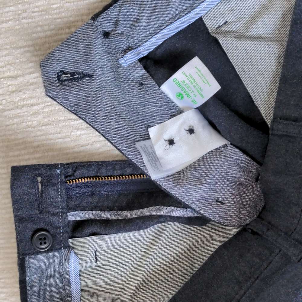 J Crew 484 Slim Fit 31 x 34 Brushed Twill Pants New Dark Green Navy Blue Chino - Picture 9 of 10